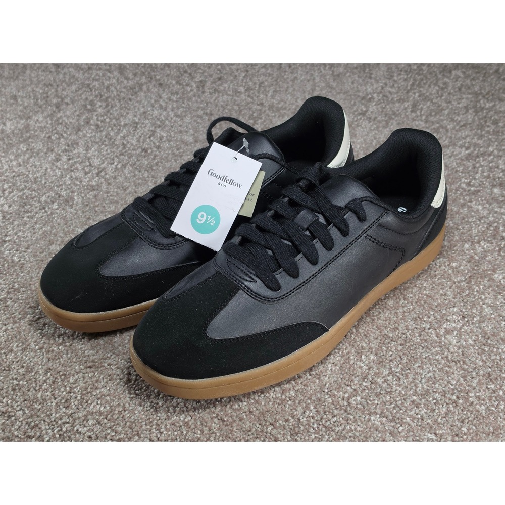 Goodfellow & Co Finlay Mens Black Gum Sole Low Top Sneakers 9.5 NEW
